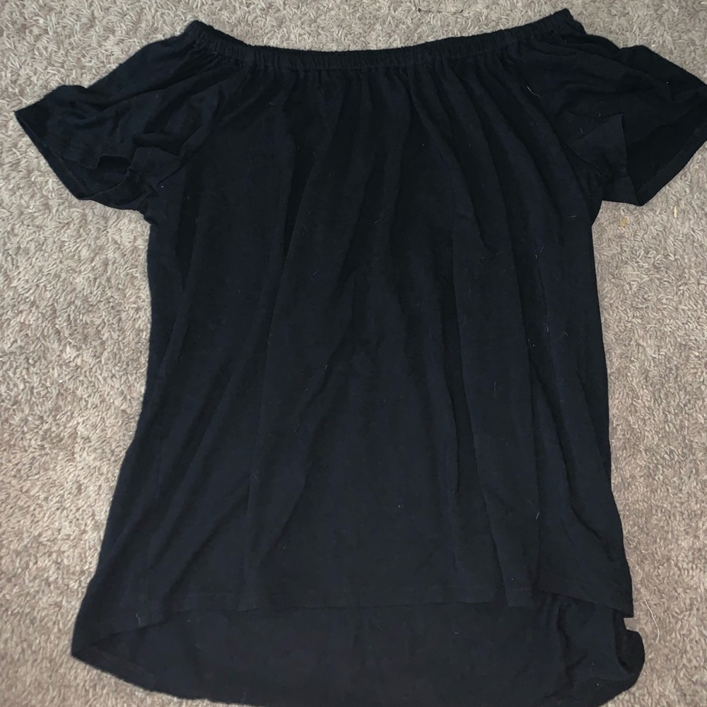 Black off the shoulder top